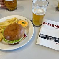 classic burger menu  at Eaternia in Prague