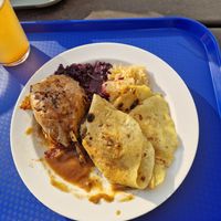 Vegan "duck" at Eaternia in Prague