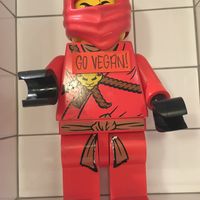 Go vegan playmobil ;) at Eaternia in Prague