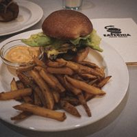 Burger w/ Fries at Eaternia in Prague