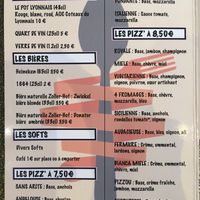 Menu at Le Jardin des Pentes  in Lyon