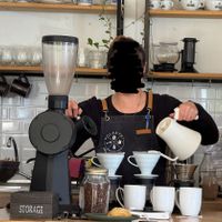 Pour overs   at Holaste! in Puerto Natales