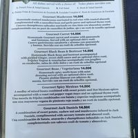 Karte Vegan und vegetarisch at Cielo in Murcia