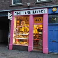 Entrance at Pink Lane Bakery in Newcastle Upon Tyne