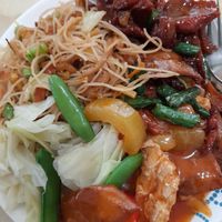Large vegan 3 choices and rice or noodle $19 at Chai Vegetarian Cuisine in Hobart