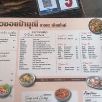 The new menu at Miracle Van Tour in Chiang Mai