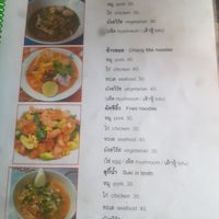 Menue at Miracle Van Tour in Chiang Mai