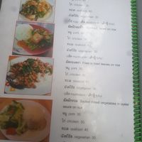 Menue at Miracle Van Tour in Chiang Mai