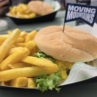 Moving mountains burger with vegan cheese and mayo.  at Pilot House in Cymru