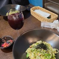 Spaghetti aux algues at Vege&bar Shinbar in Toyama