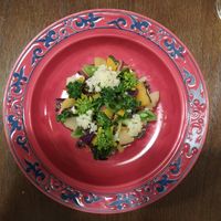 Vegetables with potato mousse at Vege&bar Shinbar in Toyama