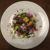 Flower salad at Vege&bar Shinbar in Toyama