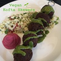 Cafe Otis Vegan Kofta Skewers at Cafe Otis in Norwich