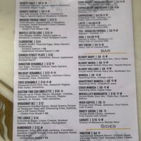 Brunch menu at Cafe Otis in Norwich