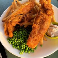 Vegan fish and chips at Olive Tree in Bude