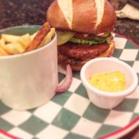 Vegan burger at Frankie & Benny's in Newcastle Upon Tyne