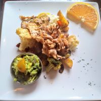 Half portion of the lumber jackfruit. at The Miner's Cafe in Jerome