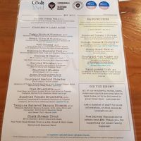 Menu at The Courtyard in Looe