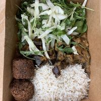 GF/Vegan mediterranean bowl at Green Fusion in Ridgewood