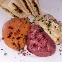 hummus and pita  at Green Fusion in Ridgewood