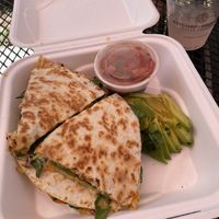 Vegan quesadilla  at The Red Bird Cafe in Roslyn