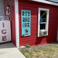 Outside entrance  at The Red Bird Cafe in Roslyn