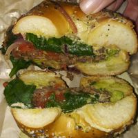 Breakfast sandwich at The Red Bird Cafe in Roslyn