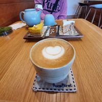 Flat White with Oatly Barista.. 🌱🤘🔥 at Divine Planet Vegan Cafe in Wuxi