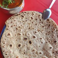 Mushroom masala and chapati bread at Singh Chapati in Tanah Rata
