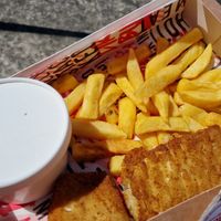 Vegan Fish & Chips! at Station Promenade in Morecambe