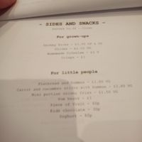 Sides for the grown ups & kids at The Nest in Gateshead