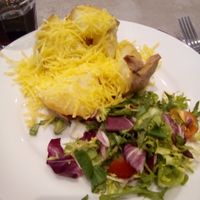Potato with Vegan cheese and salad. at The Nest in Gateshead