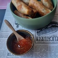 Vegan nems. Vers en lekker. at Coco in De Panne