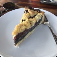 Vegan Cake with poppy seeds and cherrys   at Primesurf Fehmarn in Fehmarn