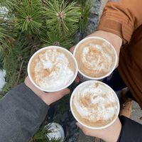 Indian chai latte with homemade coconut whip   at BReD in Whistler