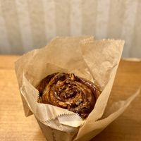 Pecan Cinnamon Roll - SO DELICIOUS!! The best cinnamon roll I’ve ever had. at BReD in Whistler