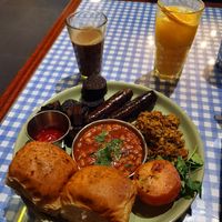 English breakfast with chai & orange juice at Dishoom - King's Cross in London