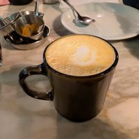 Tumeric chai. at Dishoom - King's Cross in London