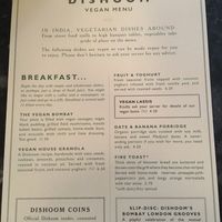 Breakfast/brunch menu  at Dishoom - King's Cross in London