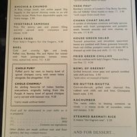 Lunch menu  at Dishoom - King's Cross in London
