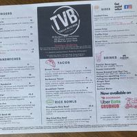 Menu as of 9-9-22  at The Vegan Butcher in Allentown