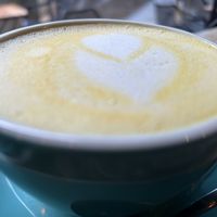 Turmeric oat latte   at 200 Degrees Coffee in Leeds