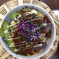 Nachos at La Pitahaya Vegana - Mercado del Carmen San Ángel in Mexico City