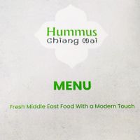 Menu cover at Hummus Chiang Mai in Chiang Mai