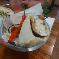 Sabich sandwich at Hummus Chiang Mai in Chiang Mai