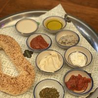 Bagel with dips  at Hummus Chiang Mai in Chiang Mai
