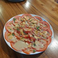 Tomato carpacchio at Hummus Chiang Mai in Chiang Mai