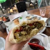 Falafel pita bite at Hummus Chiang Mai in Chiang Mai