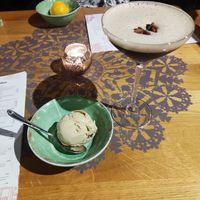 Salted caramel icecream at Rosa's Thai Cafe in Liverpool