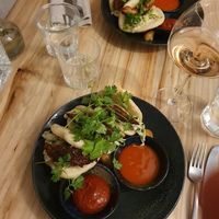 Fried avocado baos at Hügge in Turku